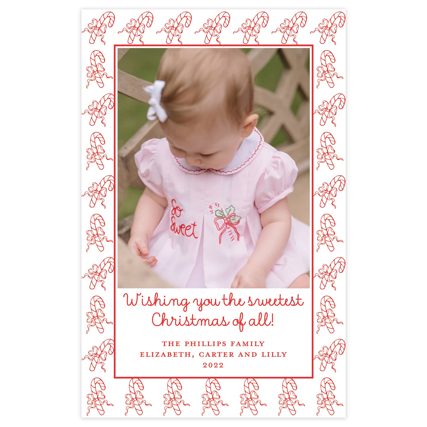 so sweet large holiday photo card