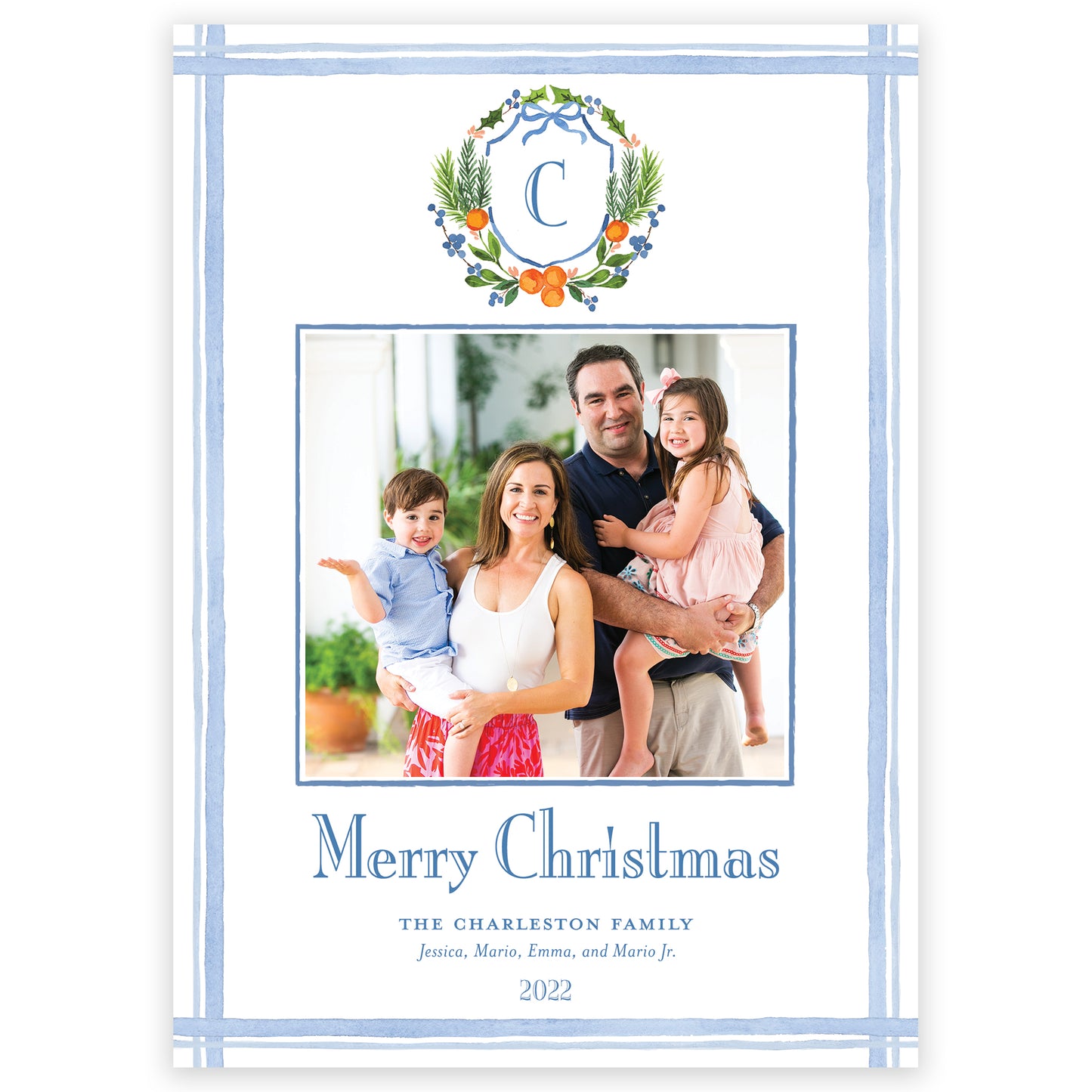 citrus trellis photo holiday card