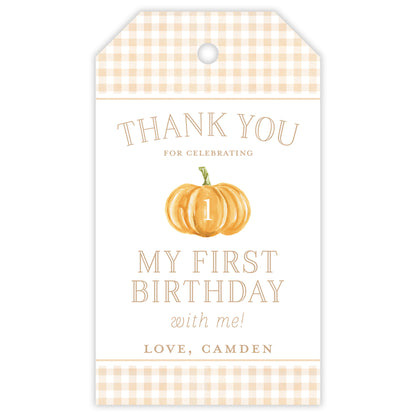 fall pumpkin party favor tag