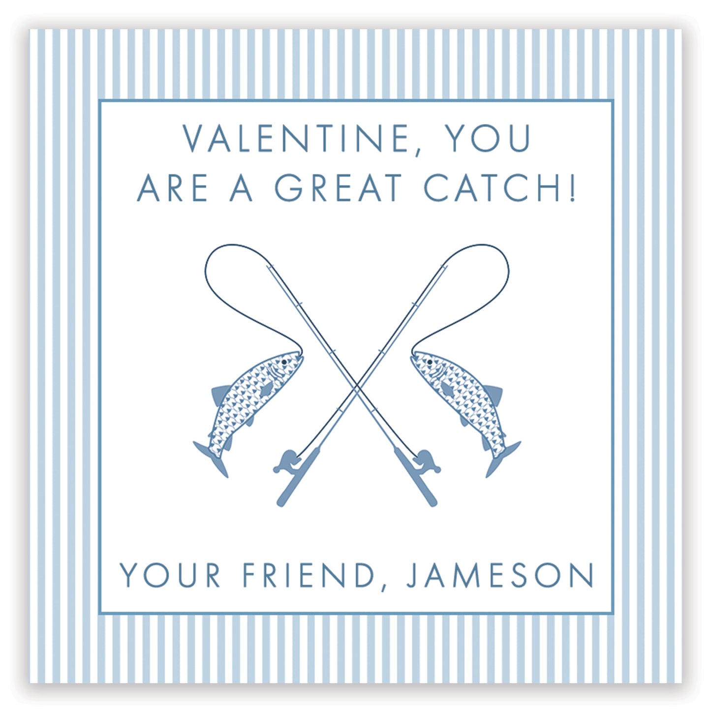 fishing pinstripe valentine