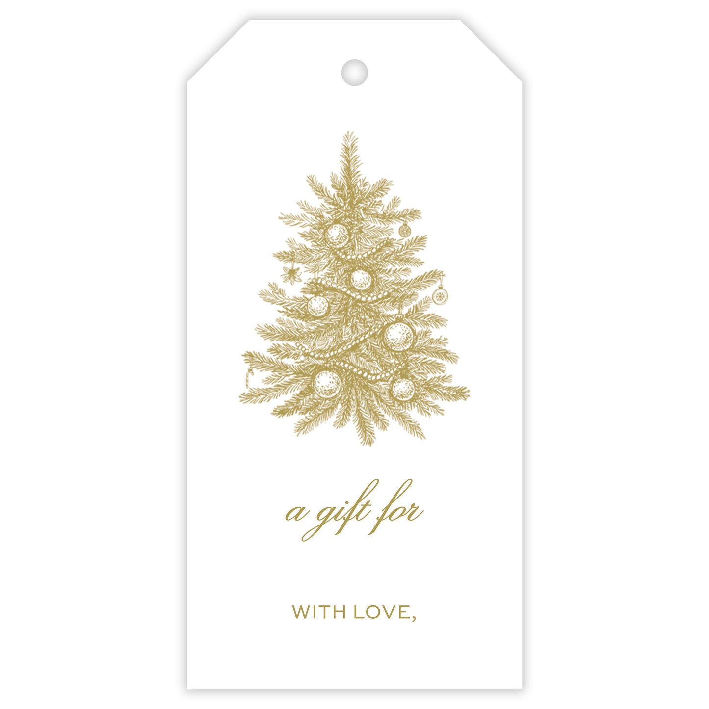 gold christmas fill-in gift tag