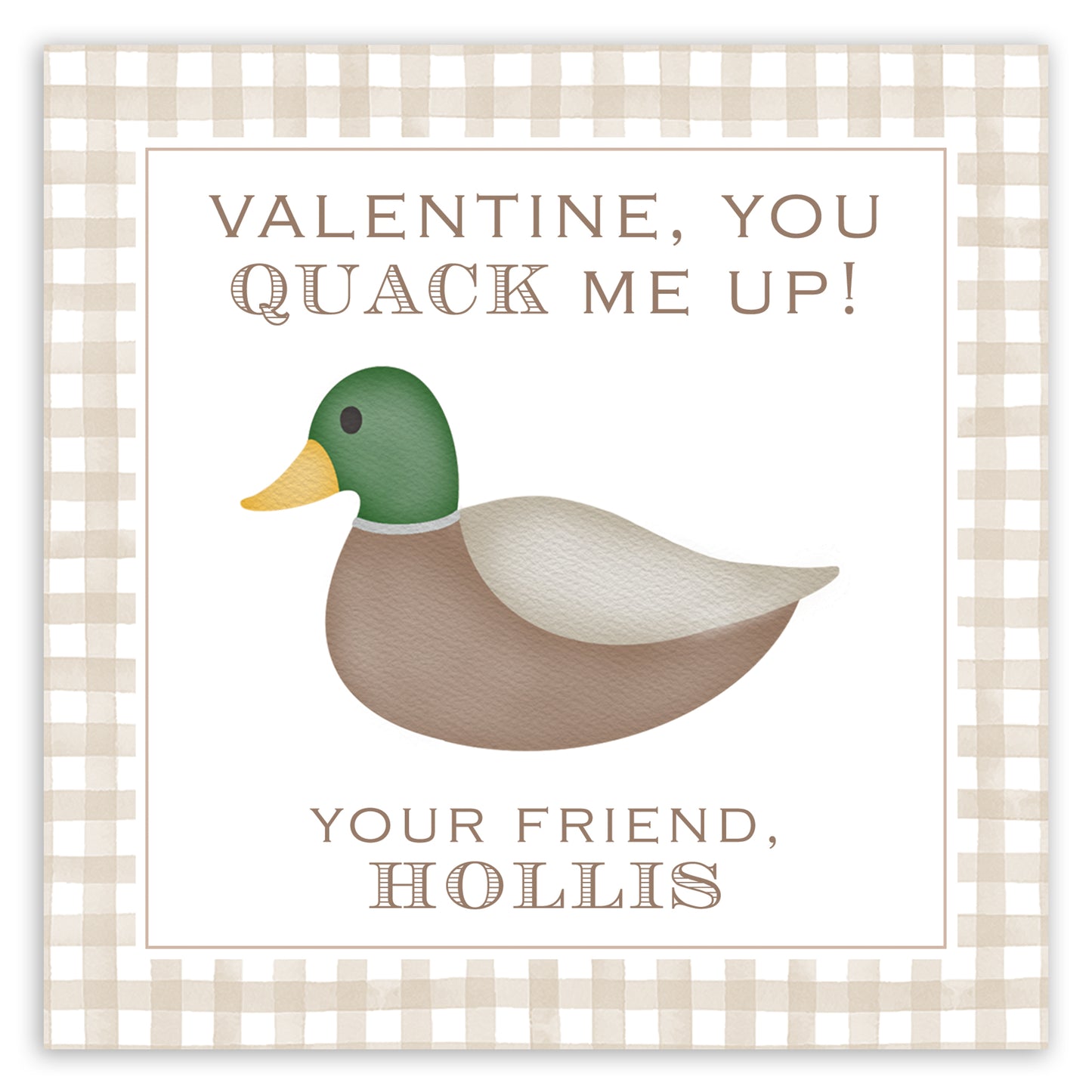 tan mallard valentine