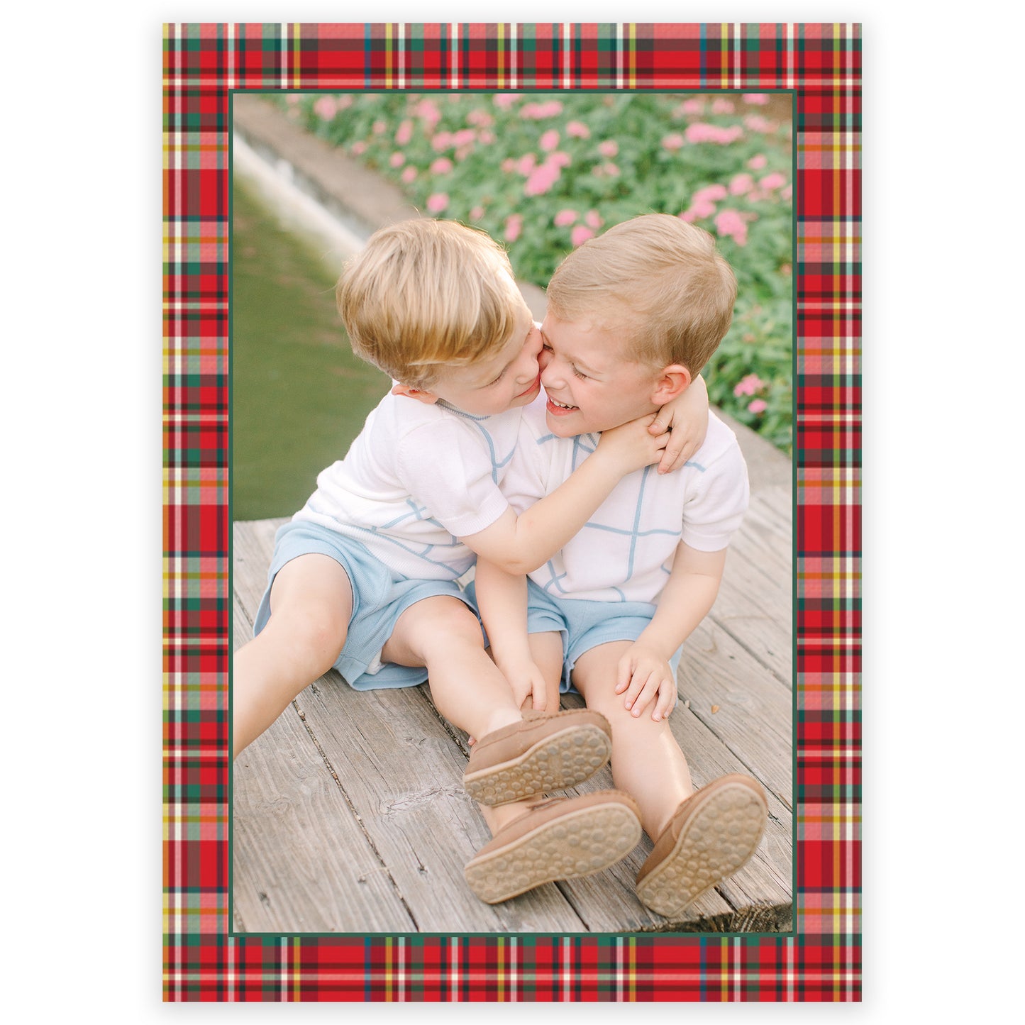 nutcracker plaid portrait full photo card