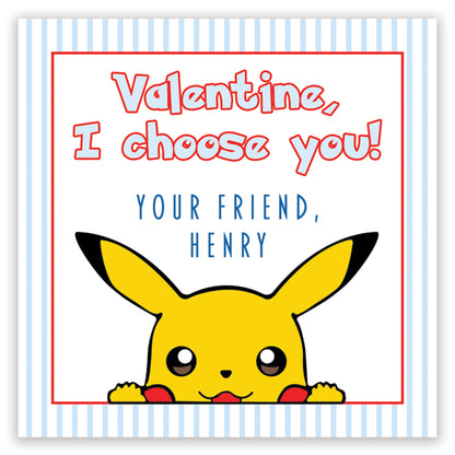 i choose you pokemon valentine