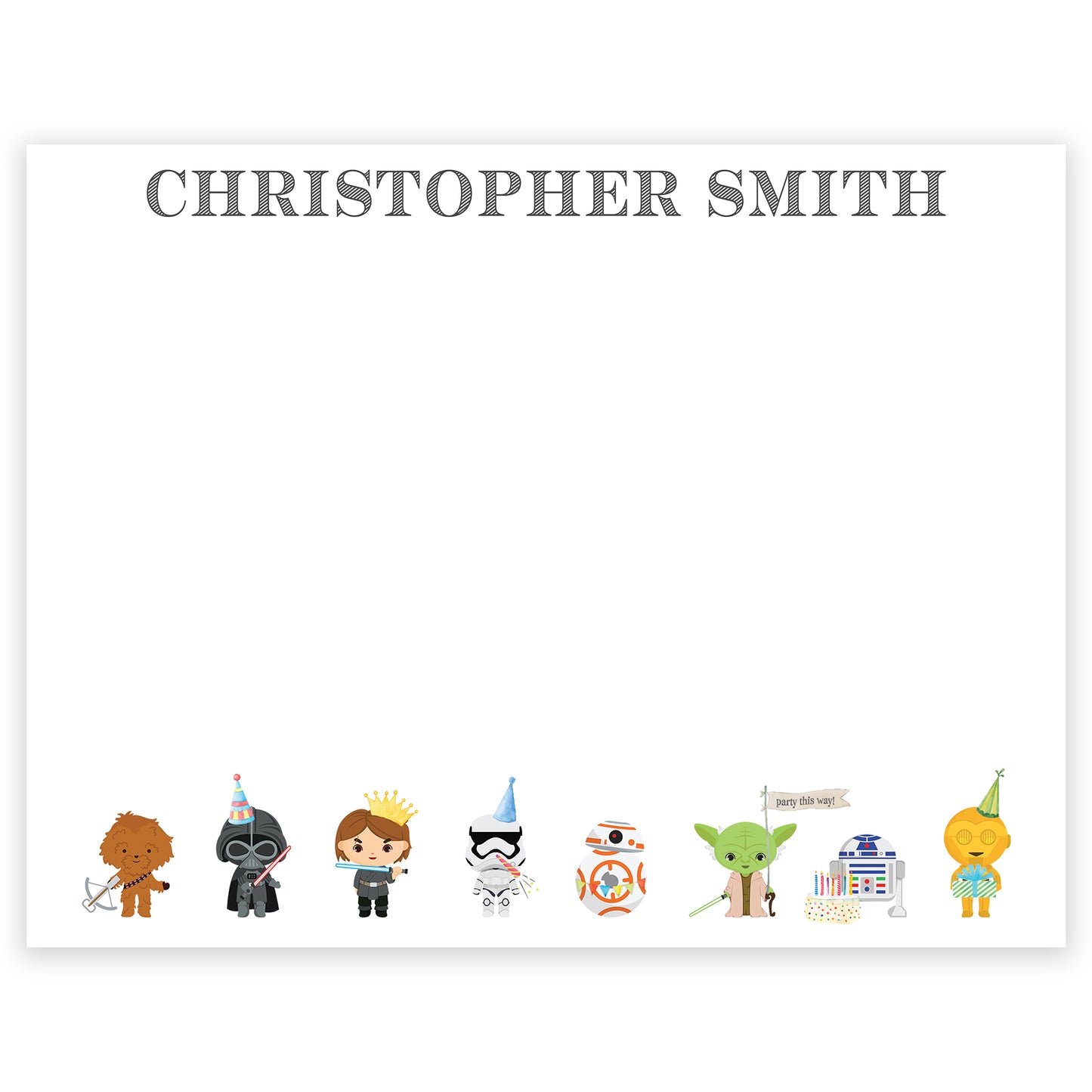 young jedi notecard