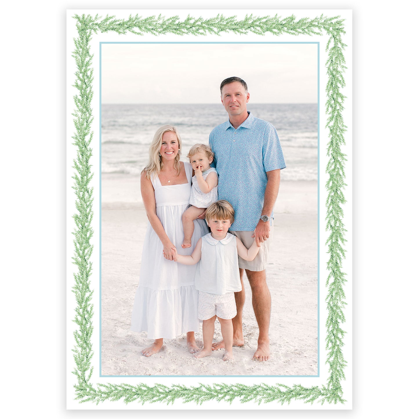 holiday garland photo card