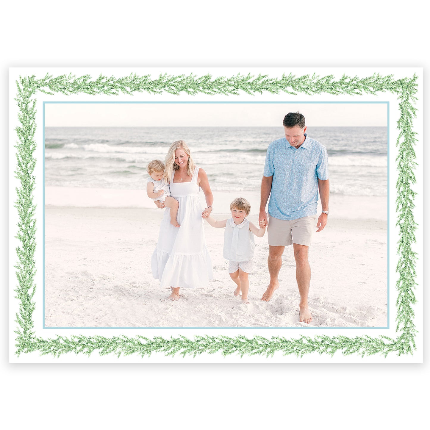 holiday garland landscape photo card