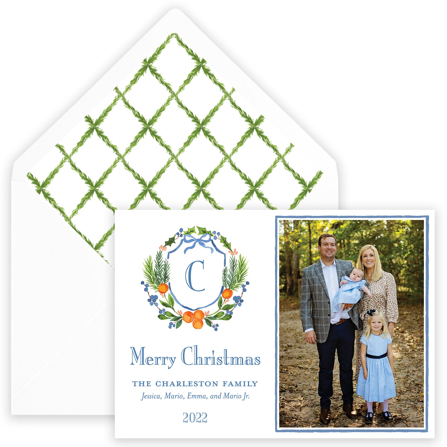 citrus trellis landscape photo holiday card