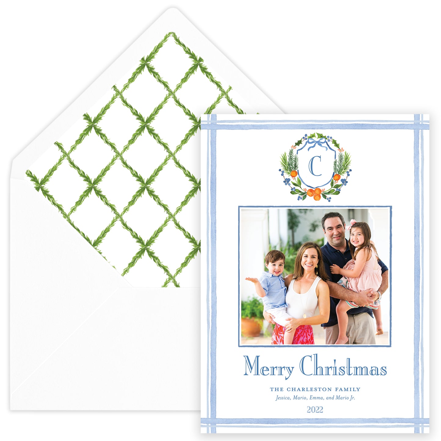 citrus trellis photo holiday card