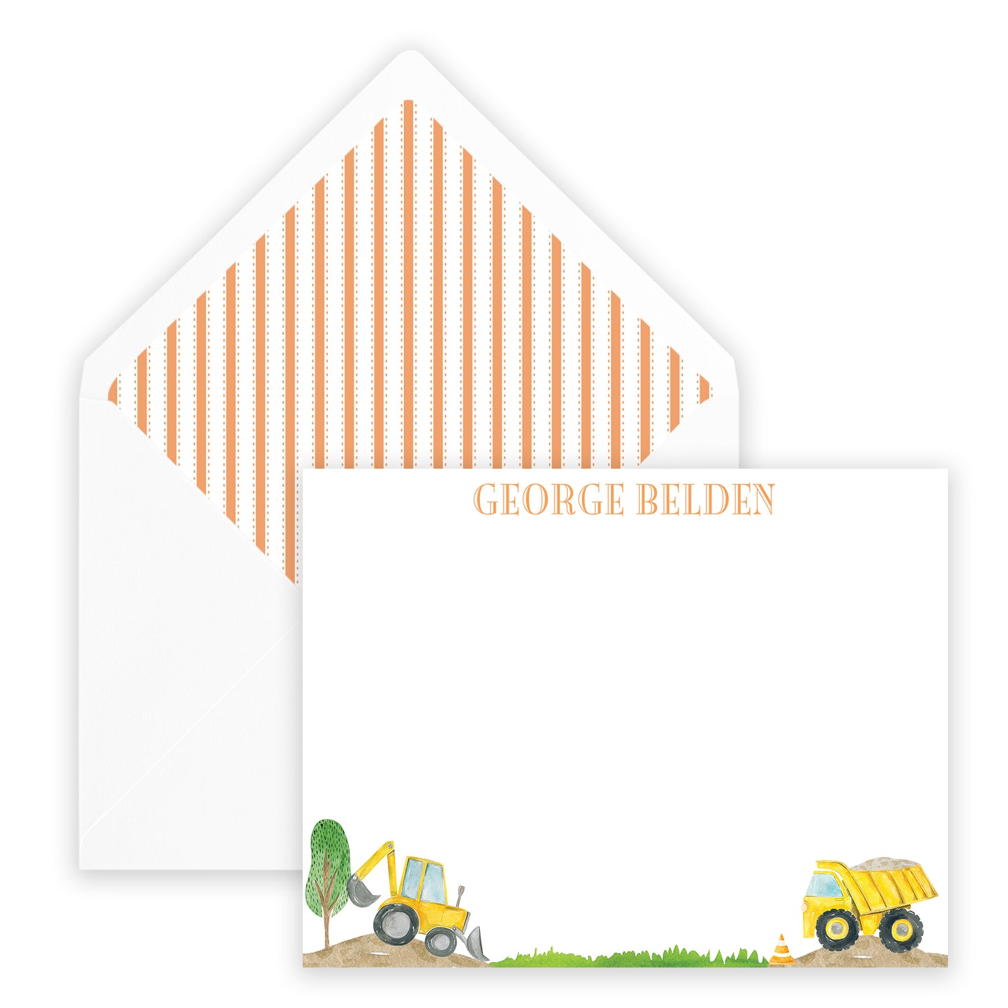 construction zone notecard