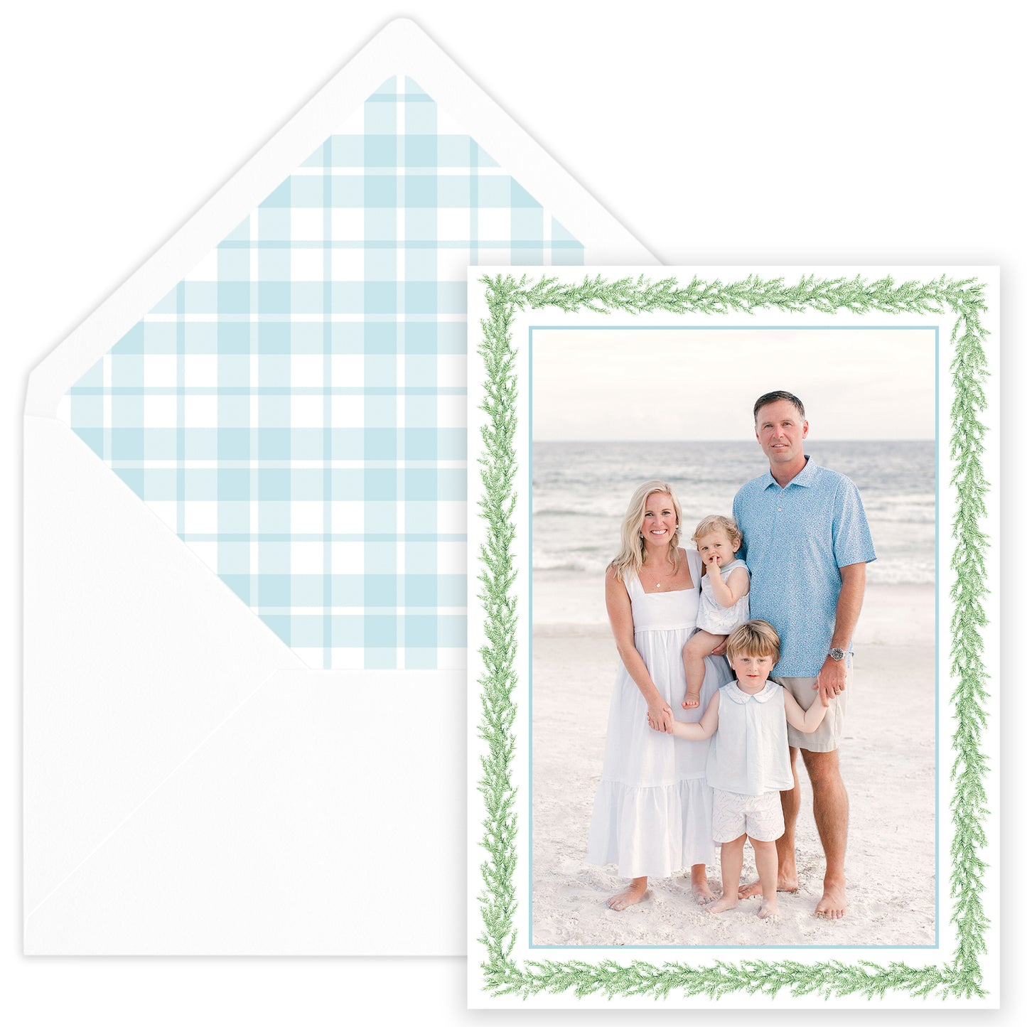 holiday garland photo card