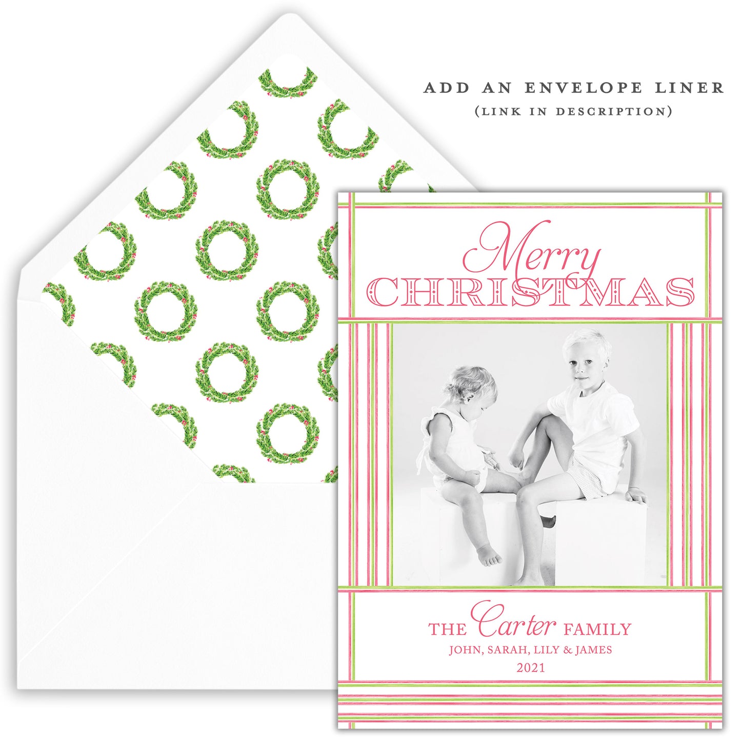 merry & bright holiday card