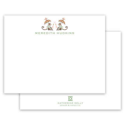 double champagne monkey notecard