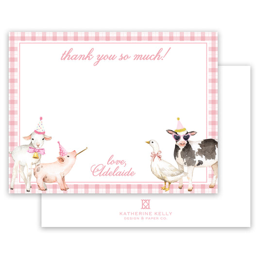 farm animal notecard