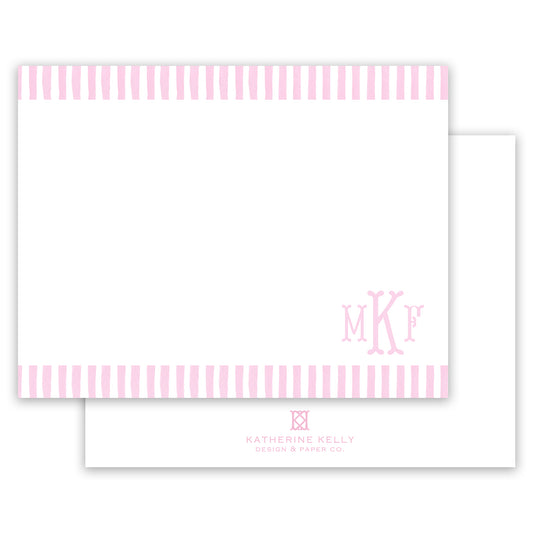 classic watercolor monogram notecard