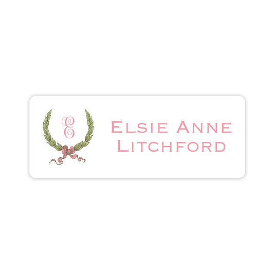 pink laurel school labels