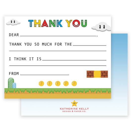 super mario fill-in thank you note