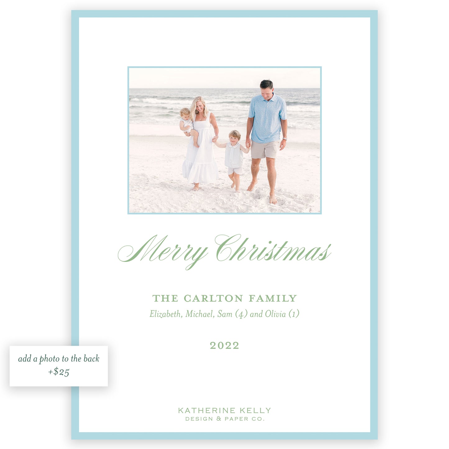 holiday garland photo card