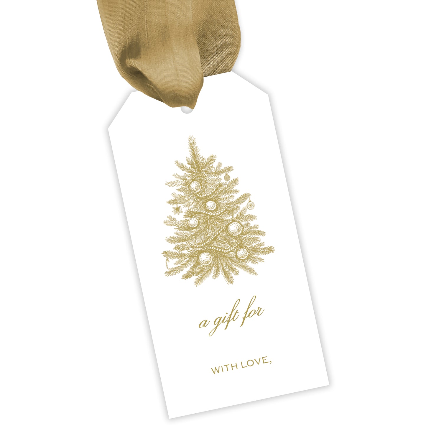 gold christmas fill-in gift tag