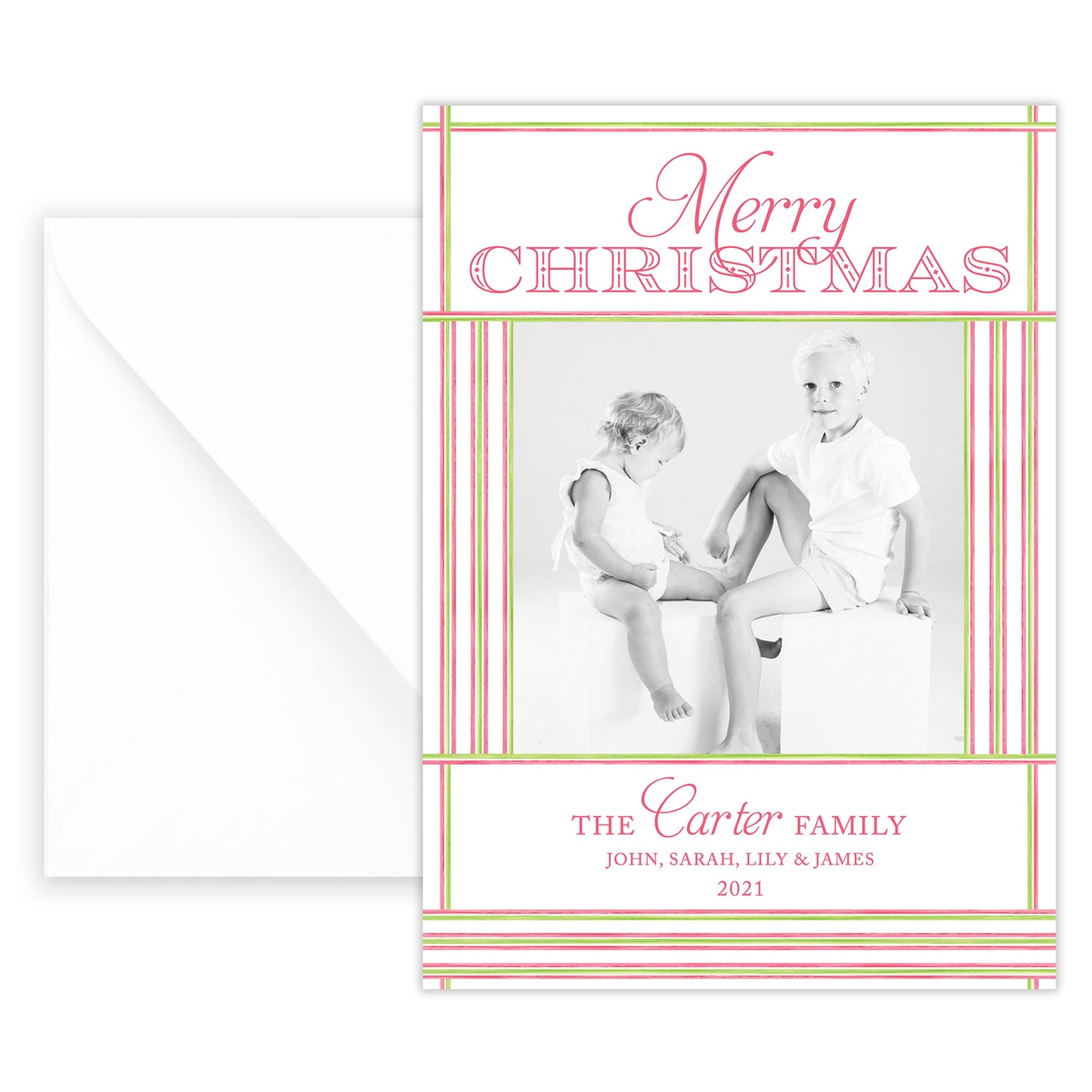 merry & bright holiday card