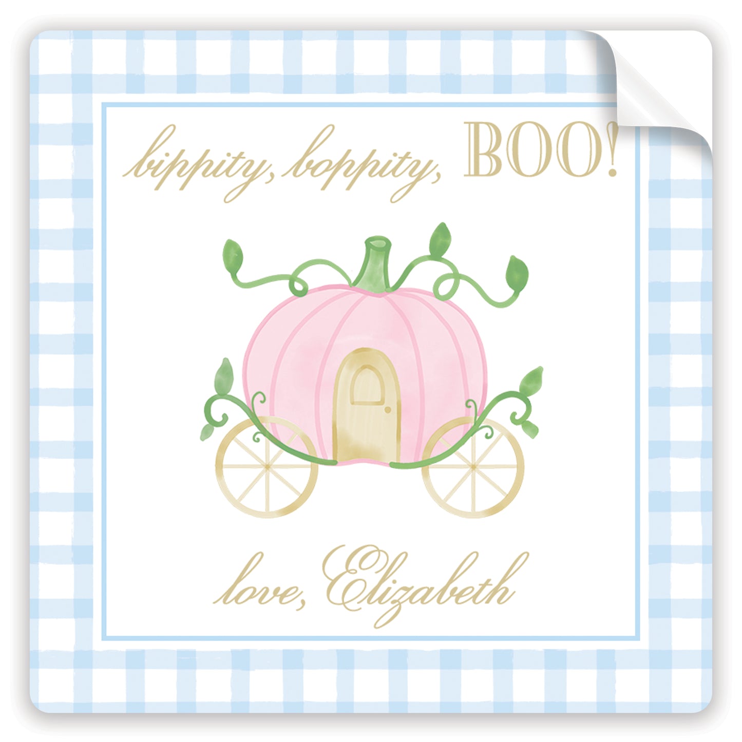 bippity boppity boo! blue halloween stickers