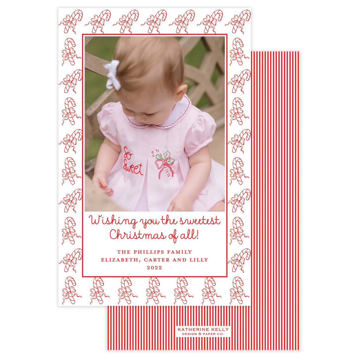 so sweet large holiday photo card