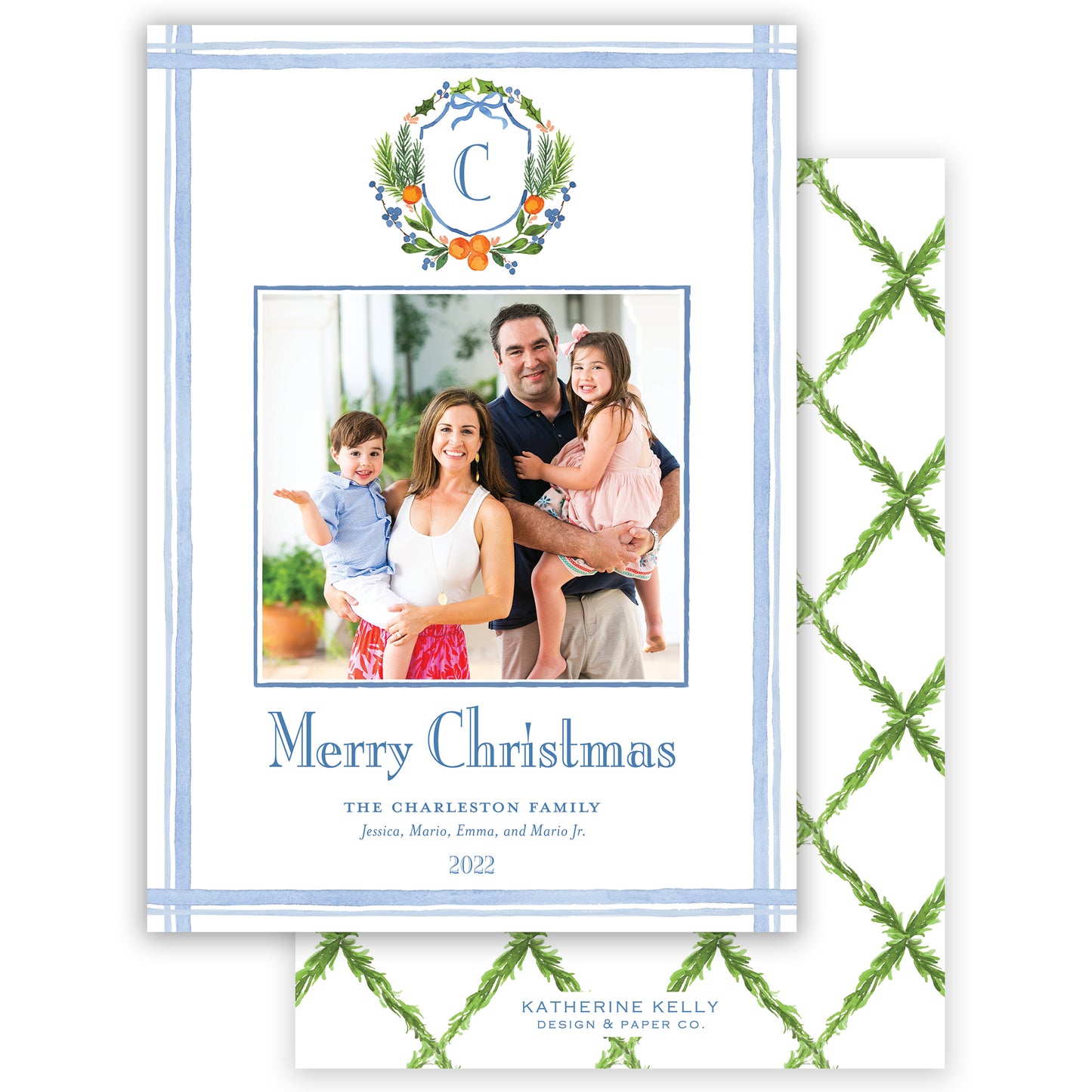 citrus trellis photo holiday card