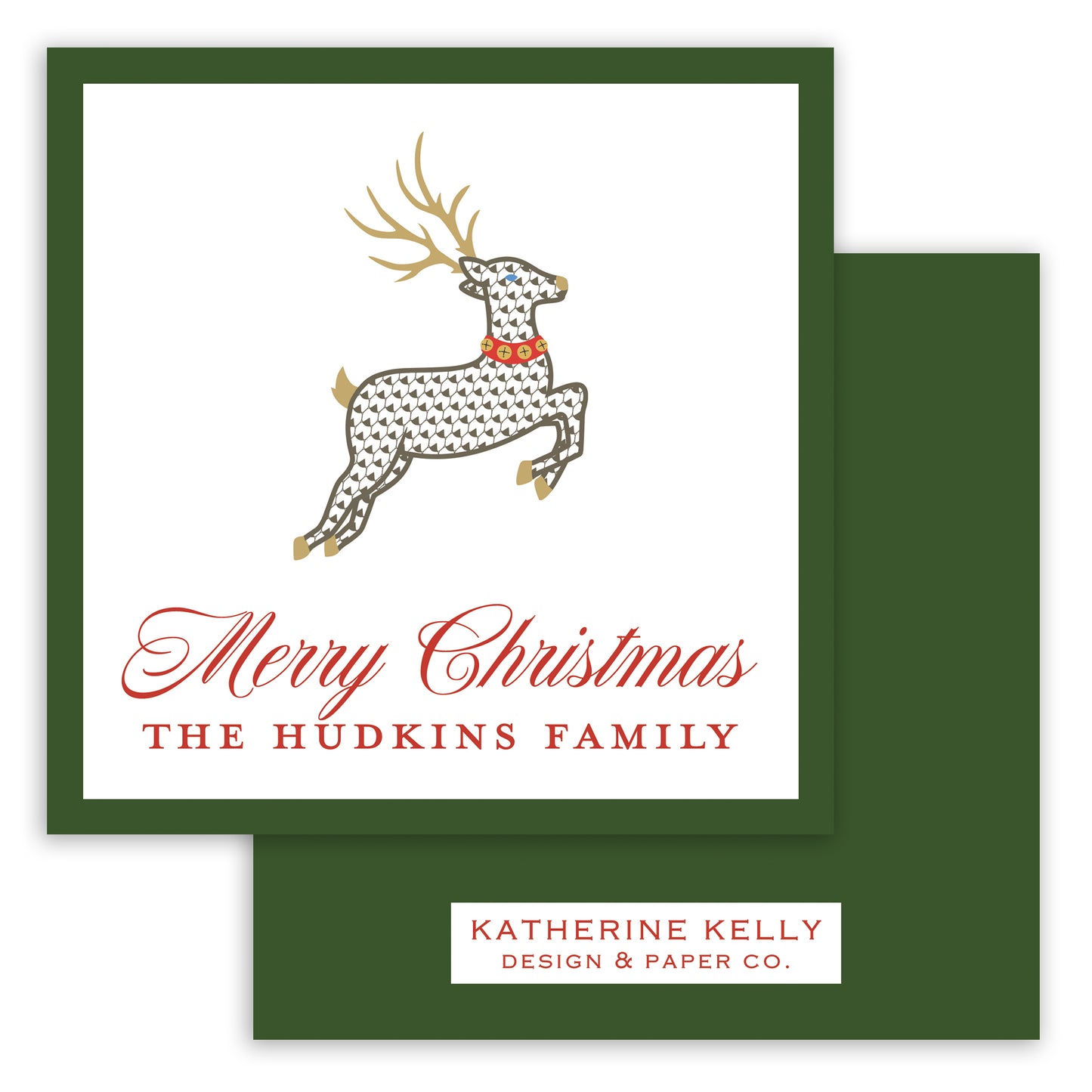 dancing reindeer enclosure card