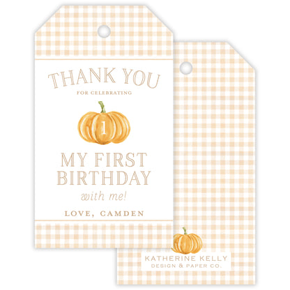 fall pumpkin party favor tag