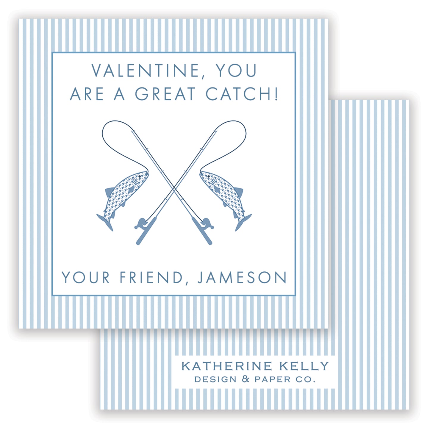 fishing pinstripe valentine