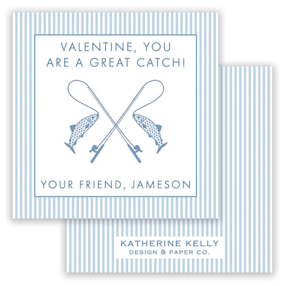 fishing pinstripe valentine