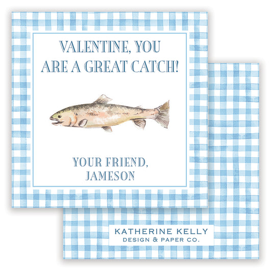 fishing gingham valentine