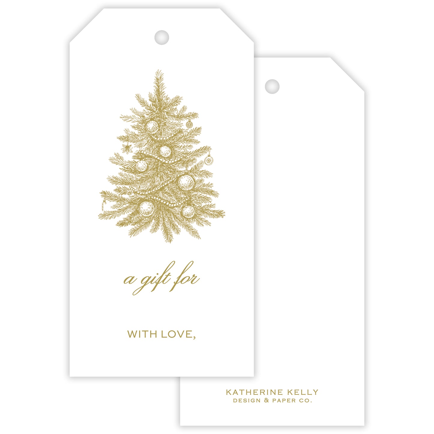 gold christmas fill-in gift tag