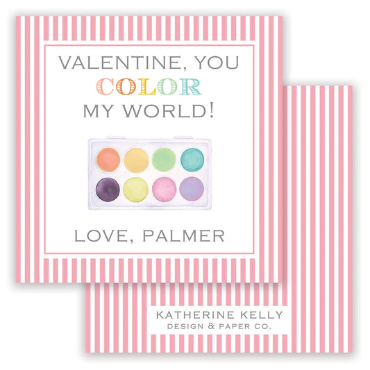 pastel paint palette valentine