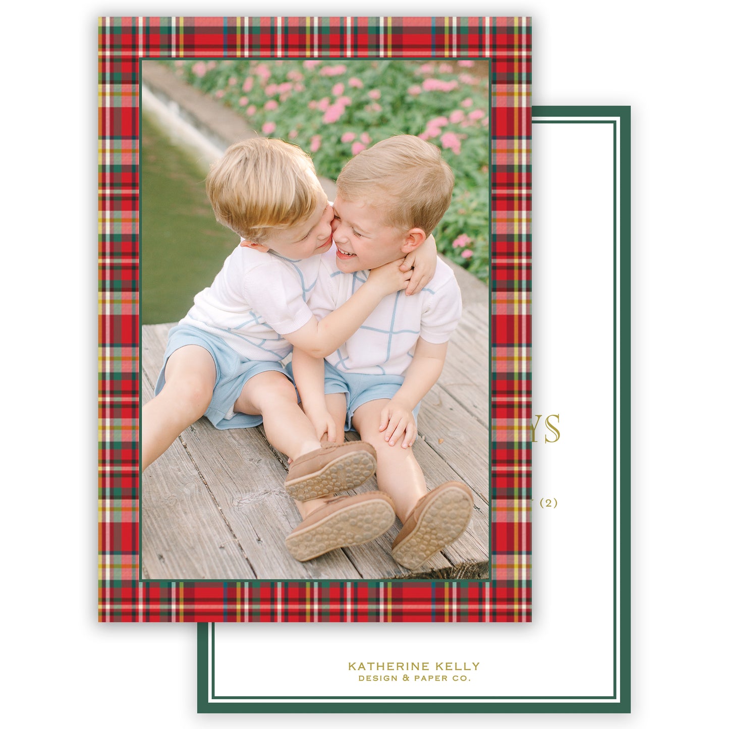 nutcracker plaid portrait full photo card