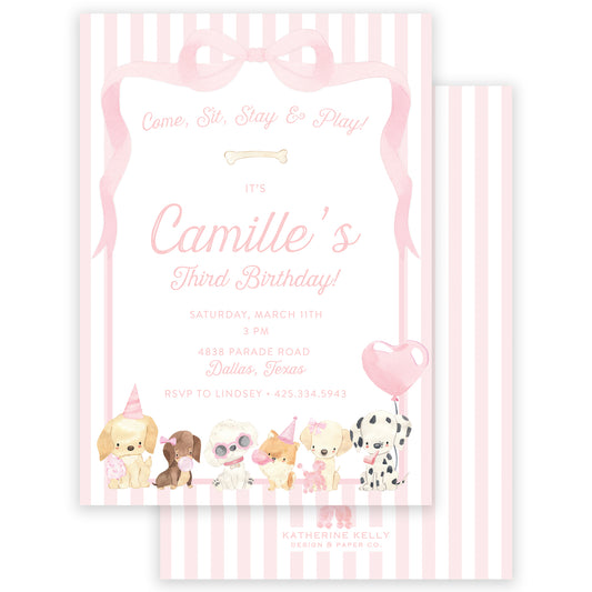 puppy party invitation