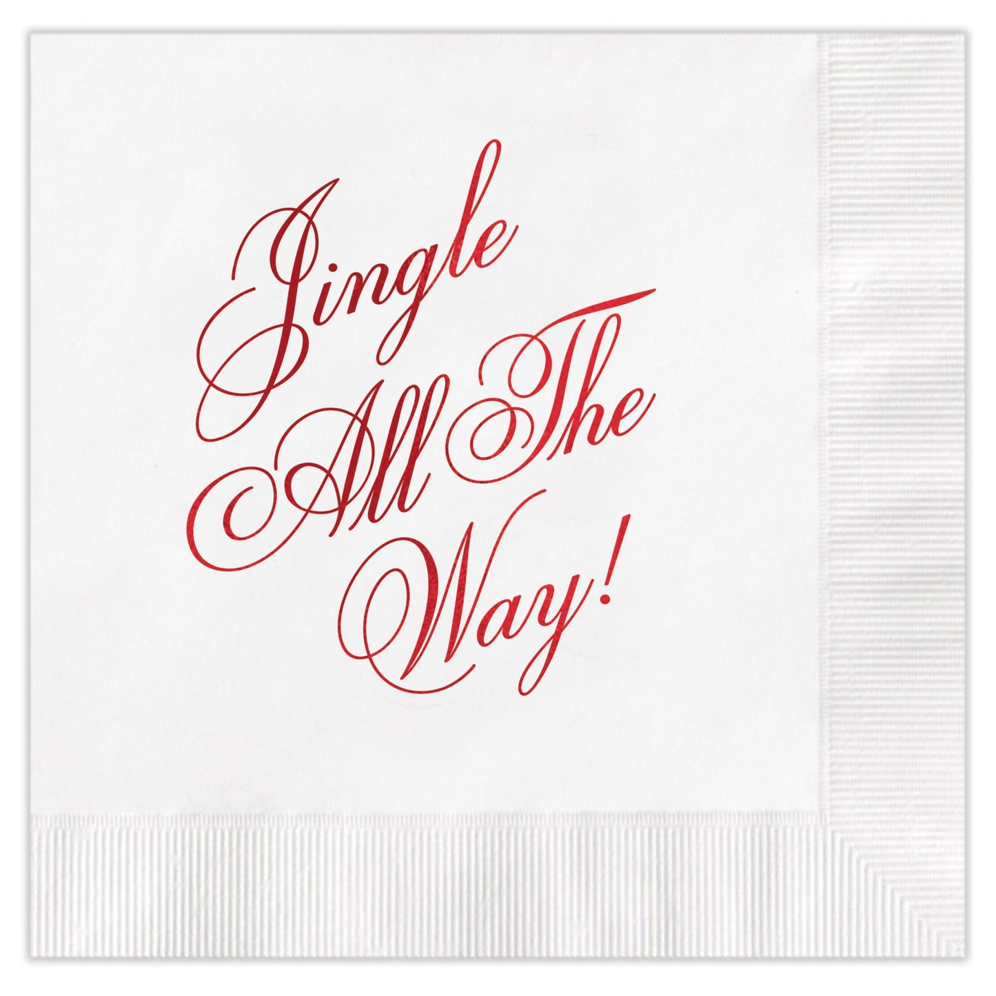 jingle all the way white + red napkins