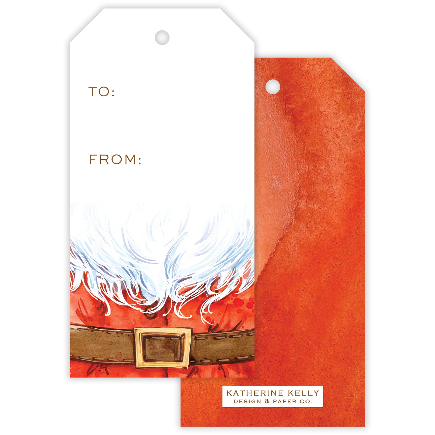 santa claus fill-in gift tag