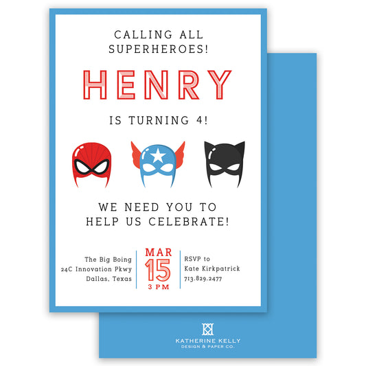 superhero birthday invitation