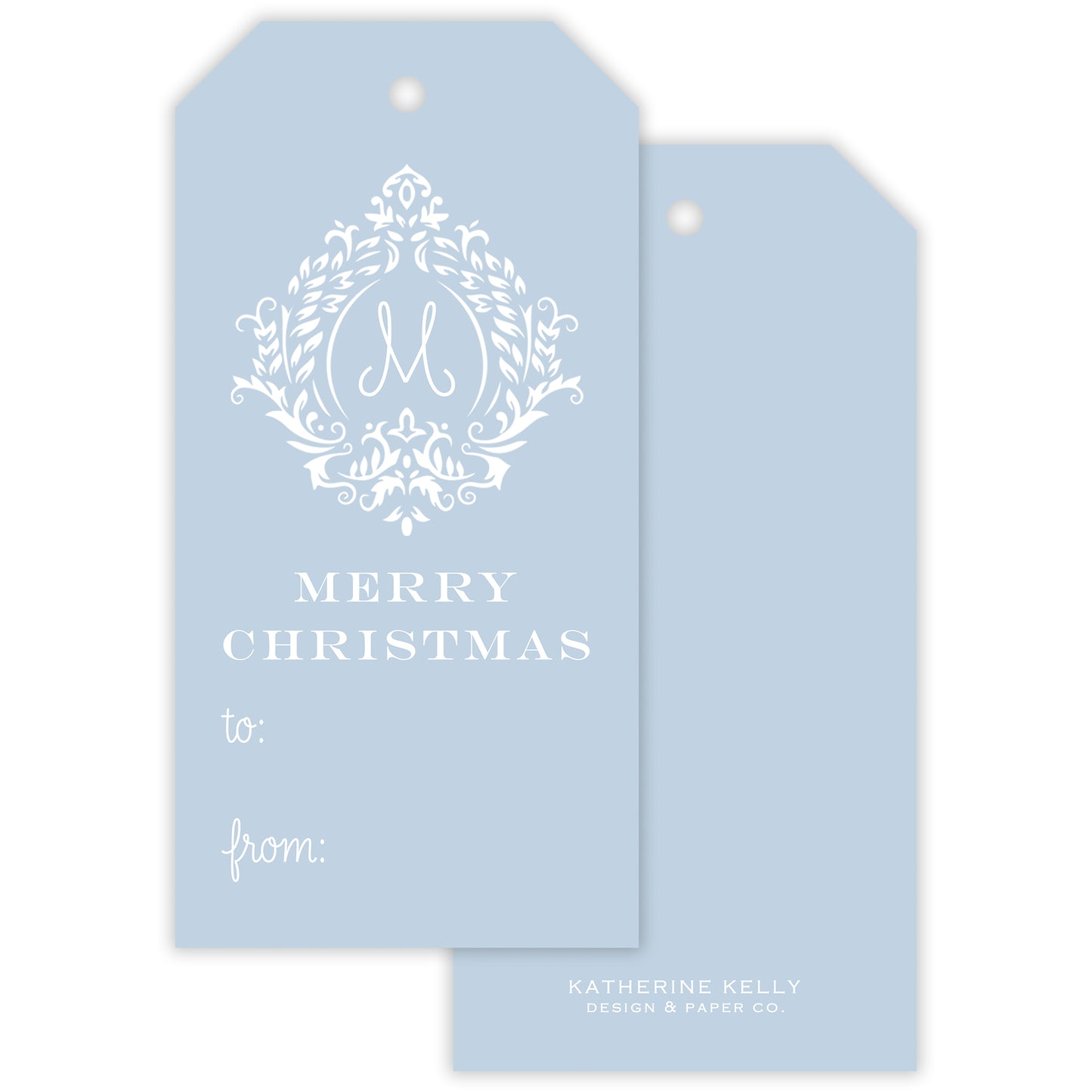 holiday vine fill-in gift tag