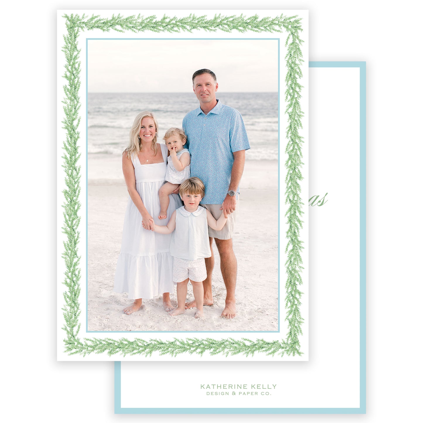 holiday garland photo card