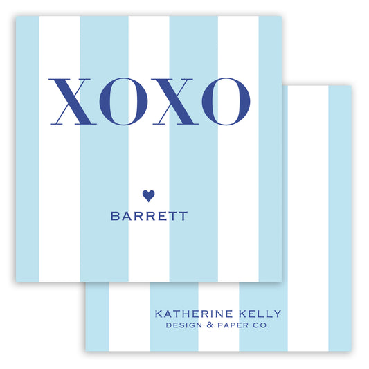 blue xoxo valentine printable