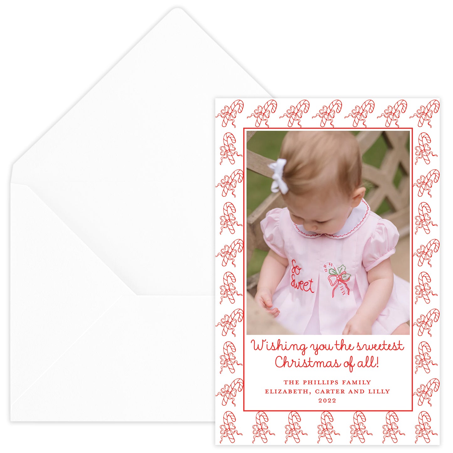 so sweet large holiday photo card