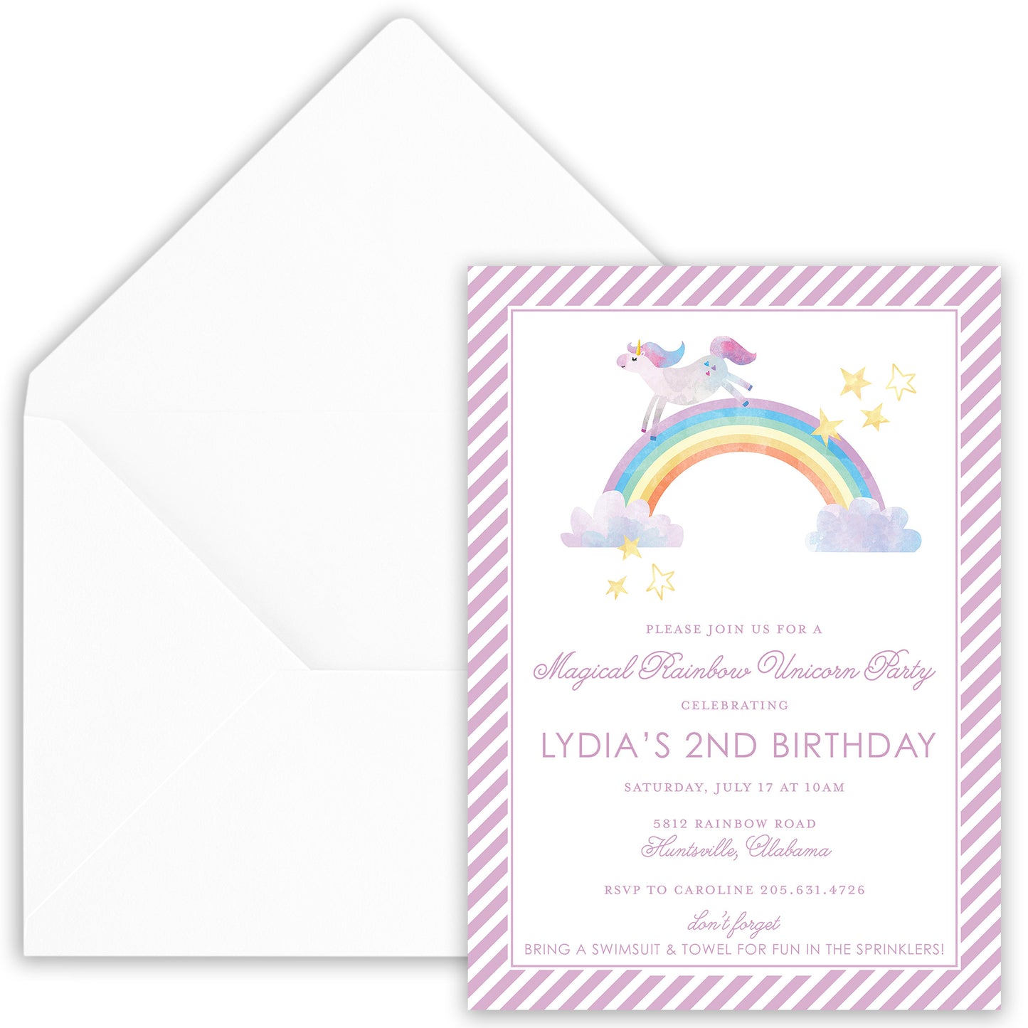 unicorn birthday invitation