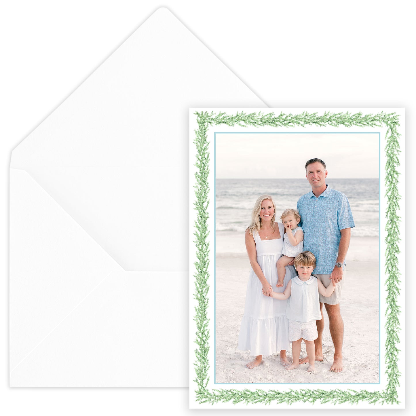 holiday garland photo card