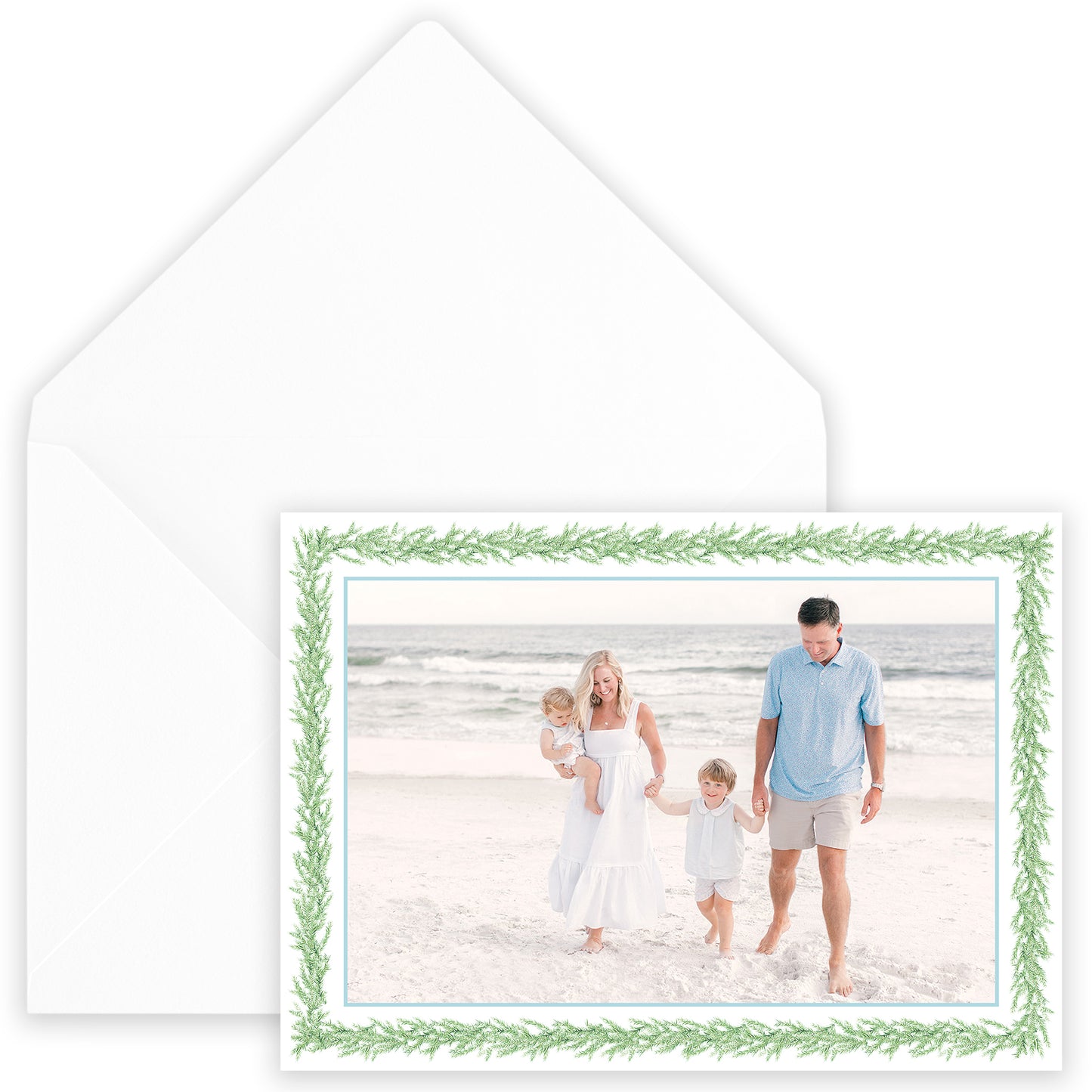 holiday garland landscape photo card