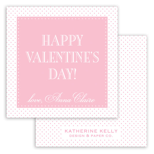 pink dots valentine printable