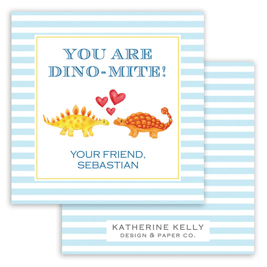 blue dino valentine printable