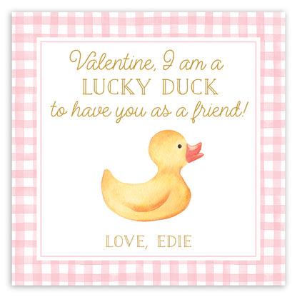 pink rubber ducky valentine