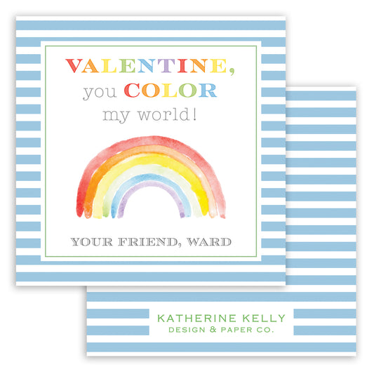 blue rainbow valentine